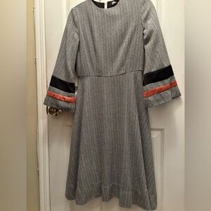 Sophie Marand Chevron Patterned Dress